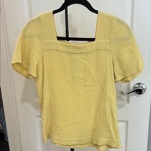 Madewell Yellow Muslin Blouse
